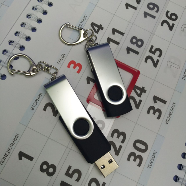 Флешка "Wist" 16 Гб, покрытие софт тач, с карабином